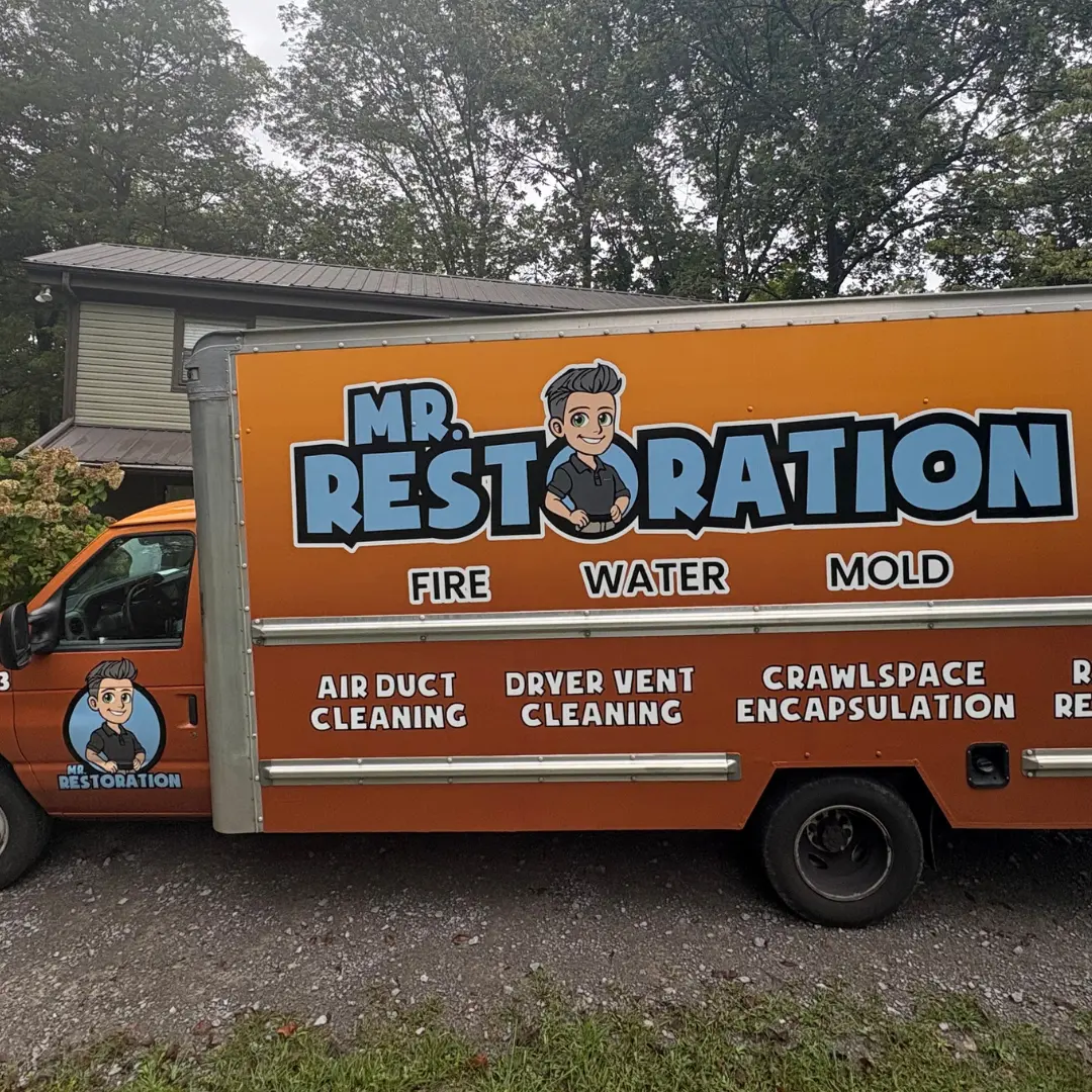 Emergency water cleanup team responding to a late-night call in Middle Tennessee