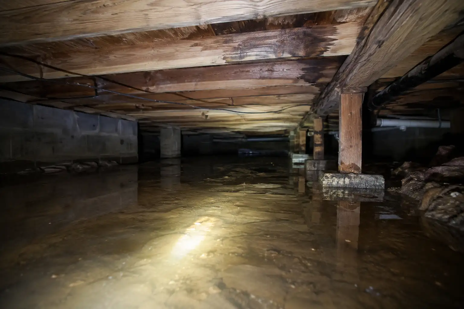 Water damage in a home