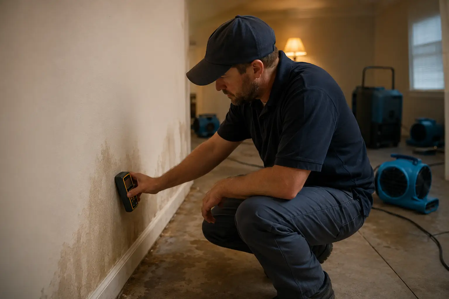 Water damage in a home